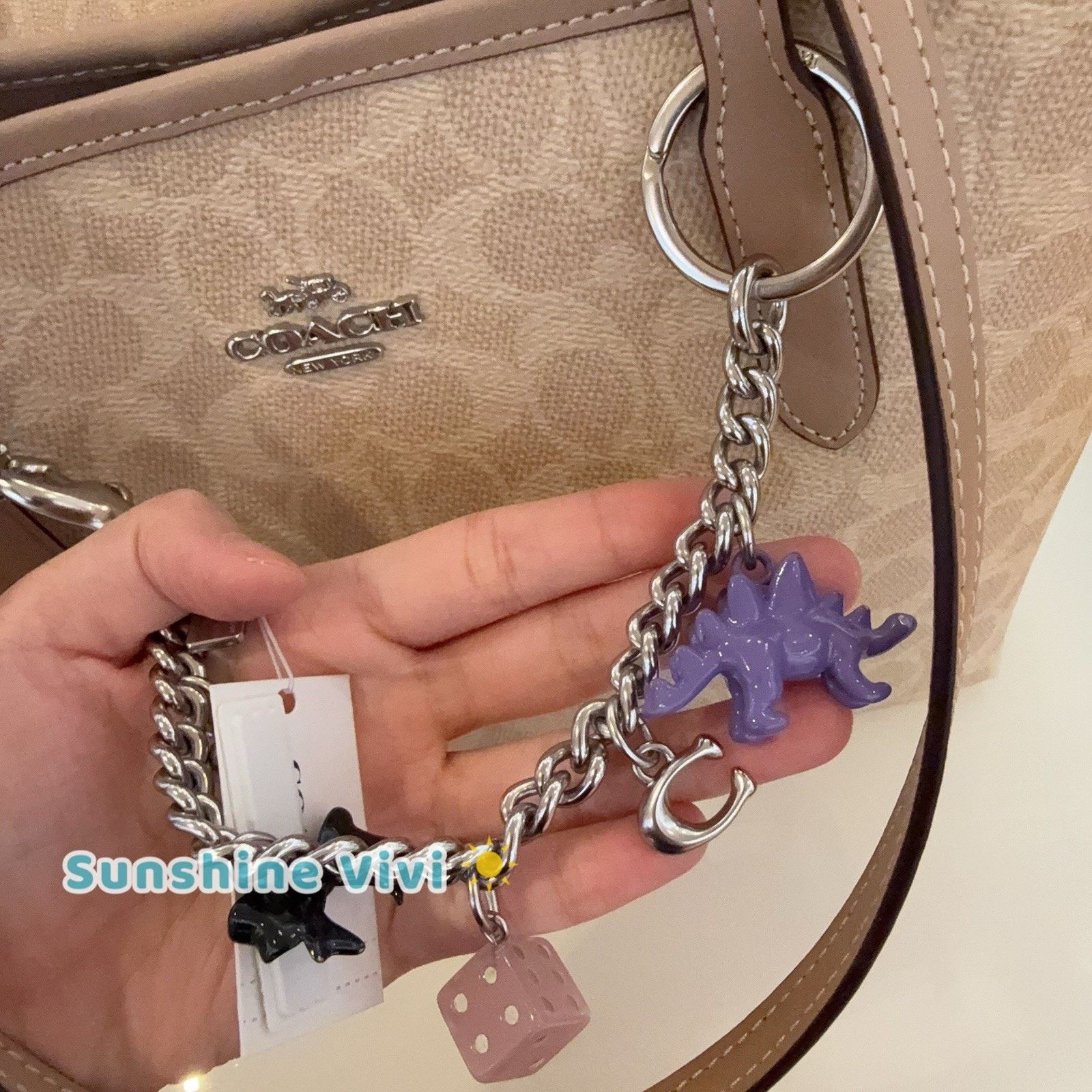 Coach NWT Bundle Coach Medium City Tote CDX82 & CZ633 Motif Chain Size ONE SIZE - 4 Thumbnail