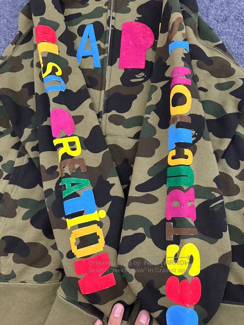 READYMADE Ready Made Green Camouflage Bee Shark Sweatshirt Size US L / EU 52-54 / 3 - 6 Thumbnail