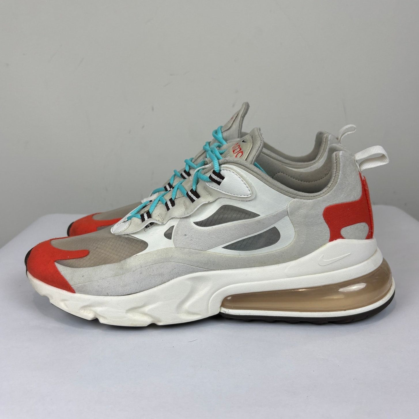 Nike Nike Air Max 270 React Light Beige Chalk Running Shoes 11.5 Size US 11.5 / EU 44-45 - 5 Thumbnail