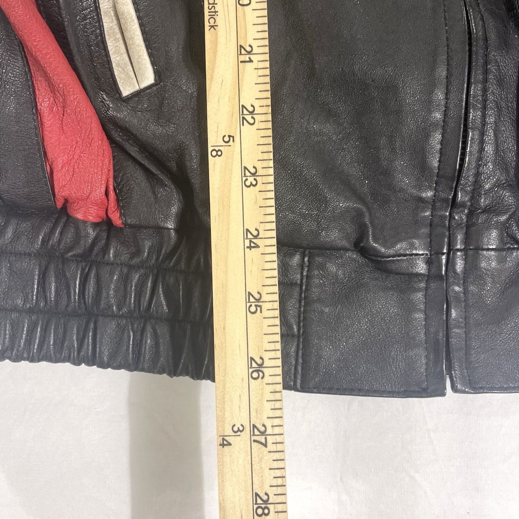 Vintage VINTAGE Extreme Leather Jacket Biker Men's L Black AMERICAN FLAG Pockets Zip 90s Halloween? Size US L / EU 52-54 / 3 - 4 Thumbnail