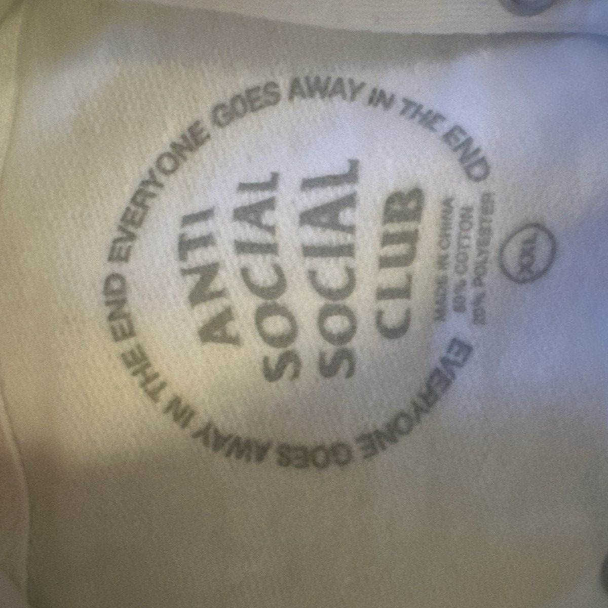 Anti Social Social Club Anti Social Social Club Toned Down Hoodie White XXL Rare Size US XXL / EU 58 / 5 - 4 Thumbnail