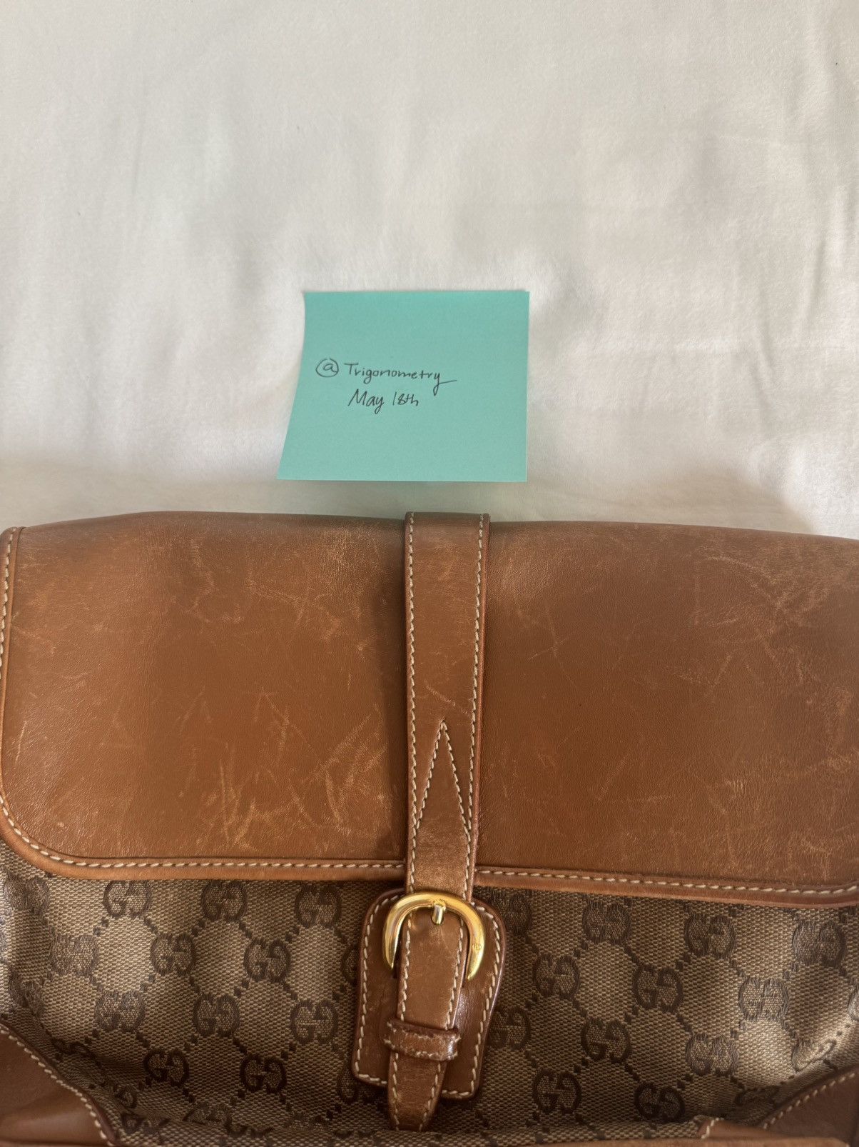 Gucci Vintage Dark Brown Interlocking G Logo Crossbody Bag Size ONE SIZE - 4 Thumbnail