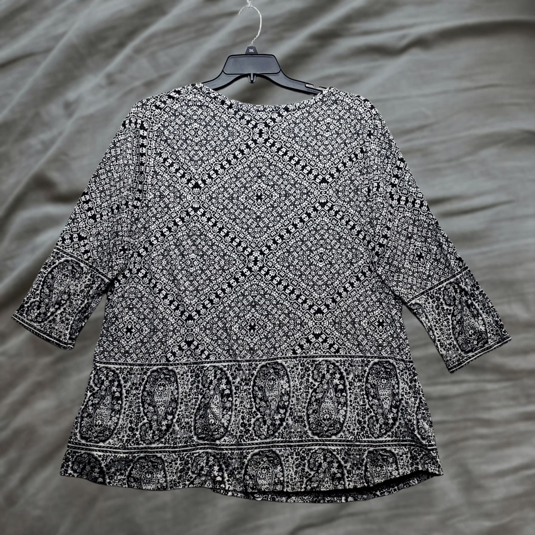 Lucky Brand Lucky Brand Tunic Top Womens 2X Multicolor Paisley Long Sleeve Round Neck Pullover 2XL Women Shirt Blouse Casual Size XXL / US 16-18 / IT 52-54 - 1 Thumbnail