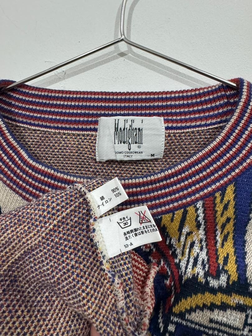 Vintage Vintage 90s Modigliani Venice Knitted Sweatshirt Size US M / EU 48-50 / 2 - 5 Thumbnail