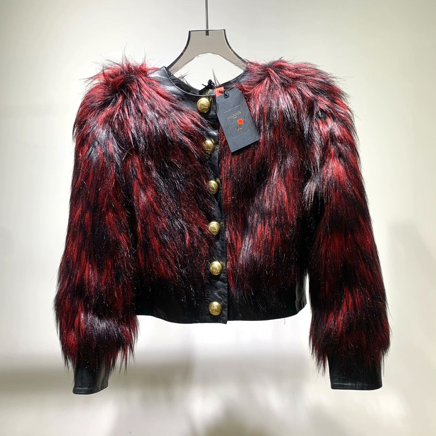 Balmain Balmain Fur Cropped Black Sweater 34 Women Size XS / US 0-2 / IT 36-38 - 1 Thumbnail