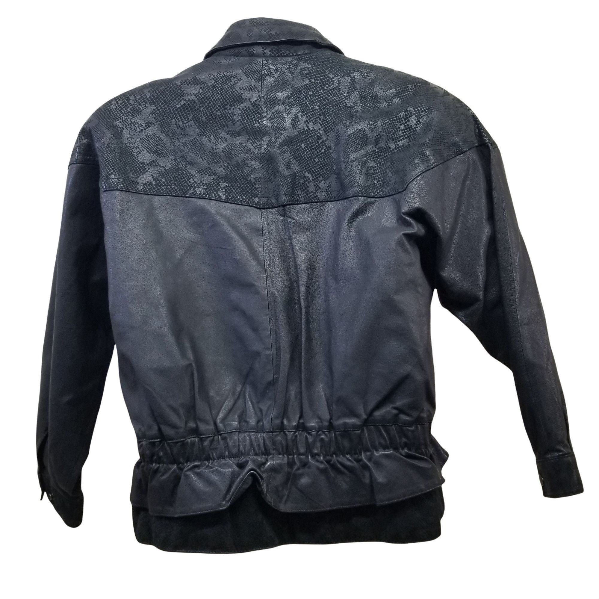 Wilsons Leather Wilsons M Black Leather Coat Jacket Zip Out Liner Pockets Vi Size M / US 6-8 / IT 42-44 - 2 Thumbnail