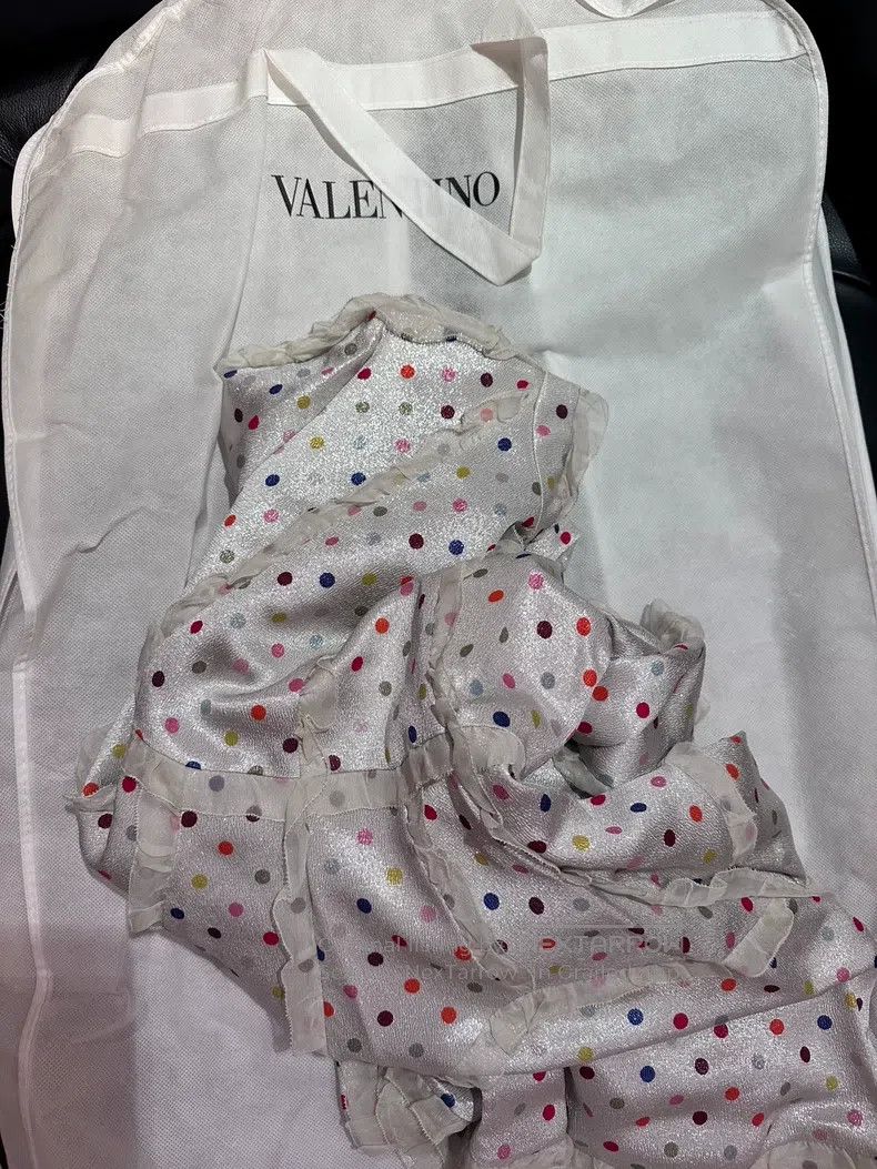 Valentino Valentino Polka dot silk trimmed lace dress Size S / US 4 / IT 40 - 8 Thumbnail