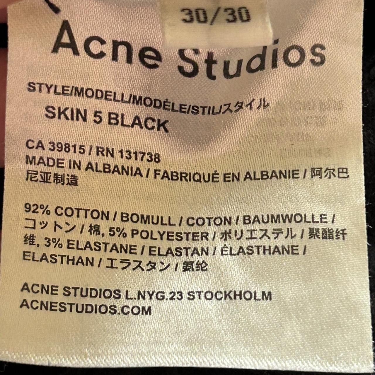Acne Studios Acne Studios black straight-leg jeans Size 30" / US 8 / IT 44 - 3 Thumbnail