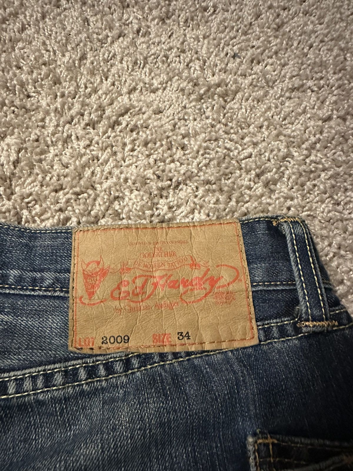 Ed Hardy Rare Ed Hardy Back Print Dragon Denim Size US 34 / EU 50 - 6 Thumbnail