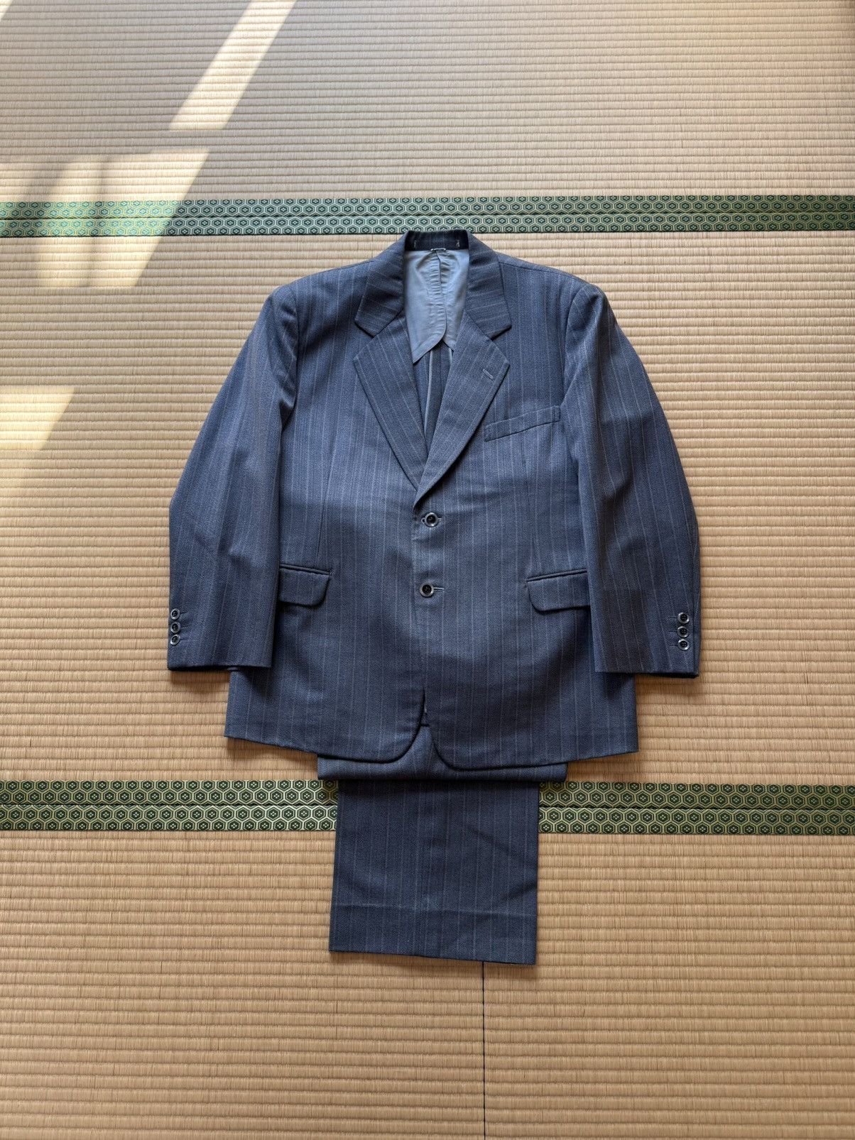 Other Mossy Blue New Wool Japanese Vintage Suit Set Size 40R - 2 Thumbnail