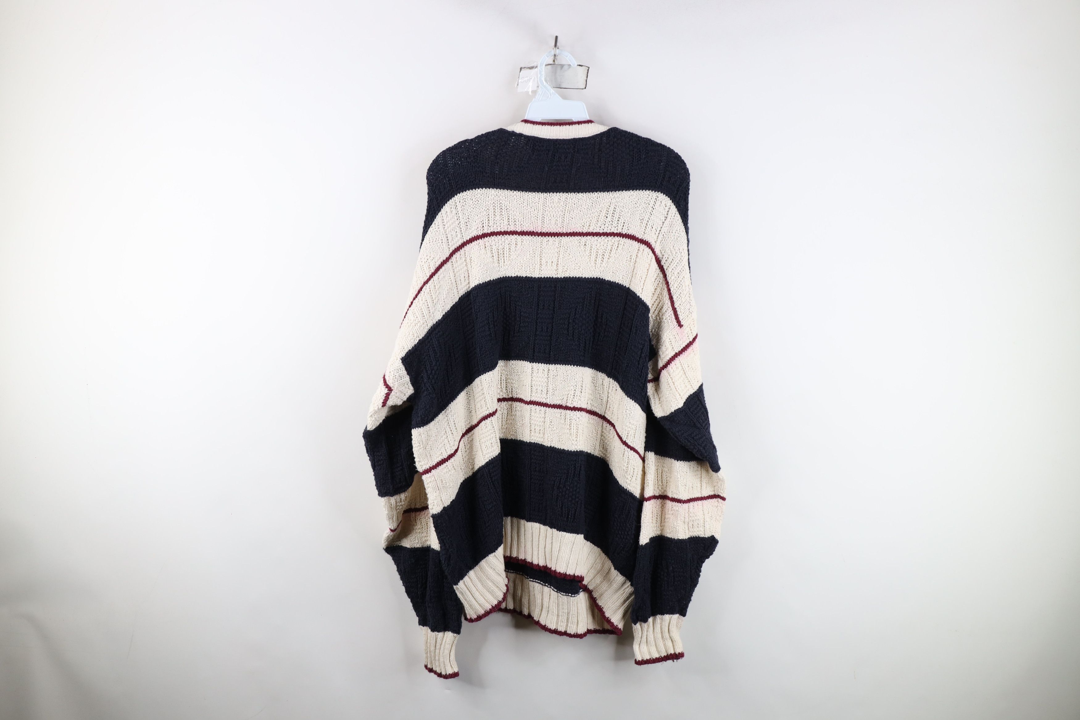 Vintage Vintage 90s Streetwear Striped Cotton Knit Sweater USA Size US M / EU 48-50 / 2 - 9 Thumbnail