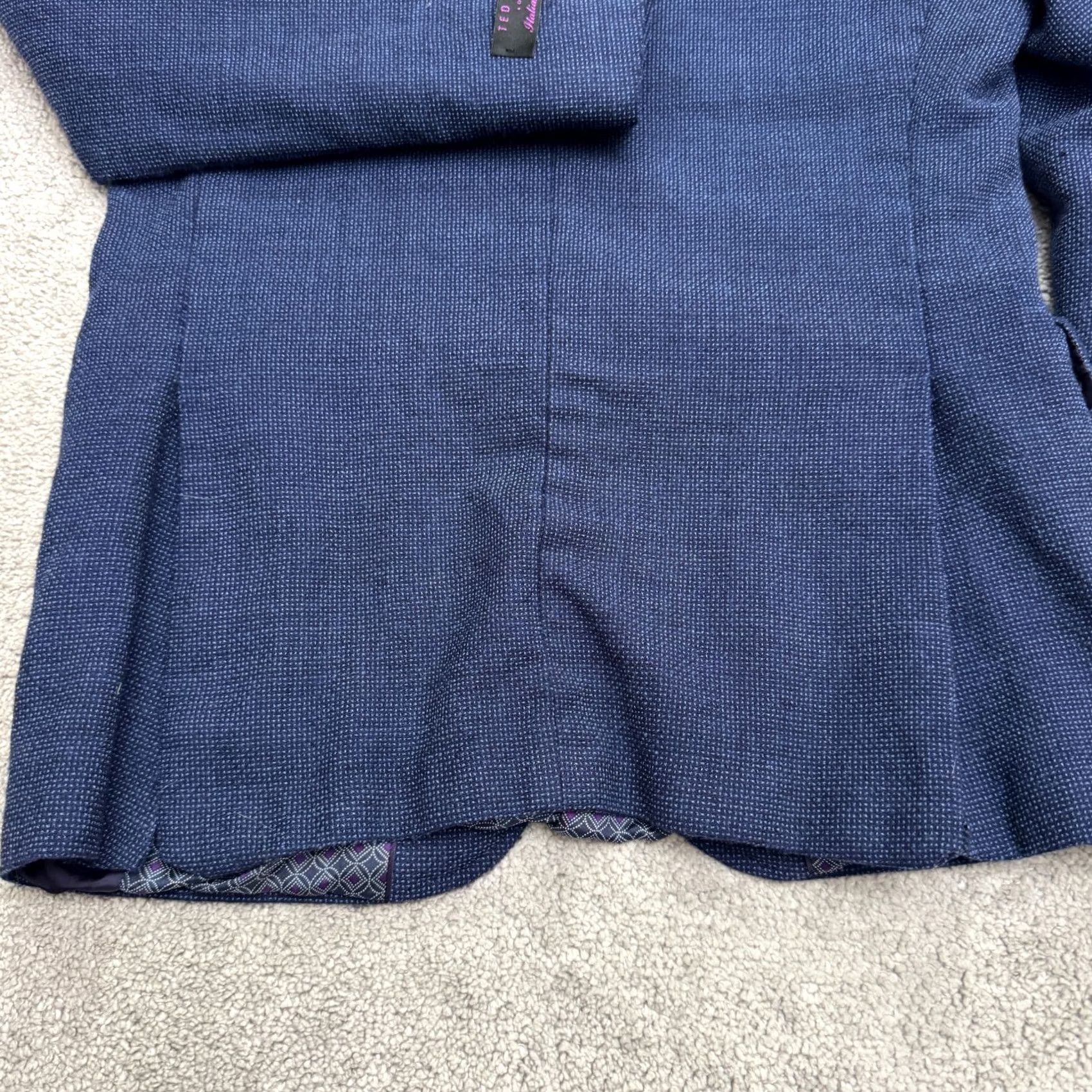 Ted Baker Ted Baker London Endurance Jay SPJ Wool Blazer Jacket Mens 38R Blue Double Vent Size 38R - 3 Thumbnail