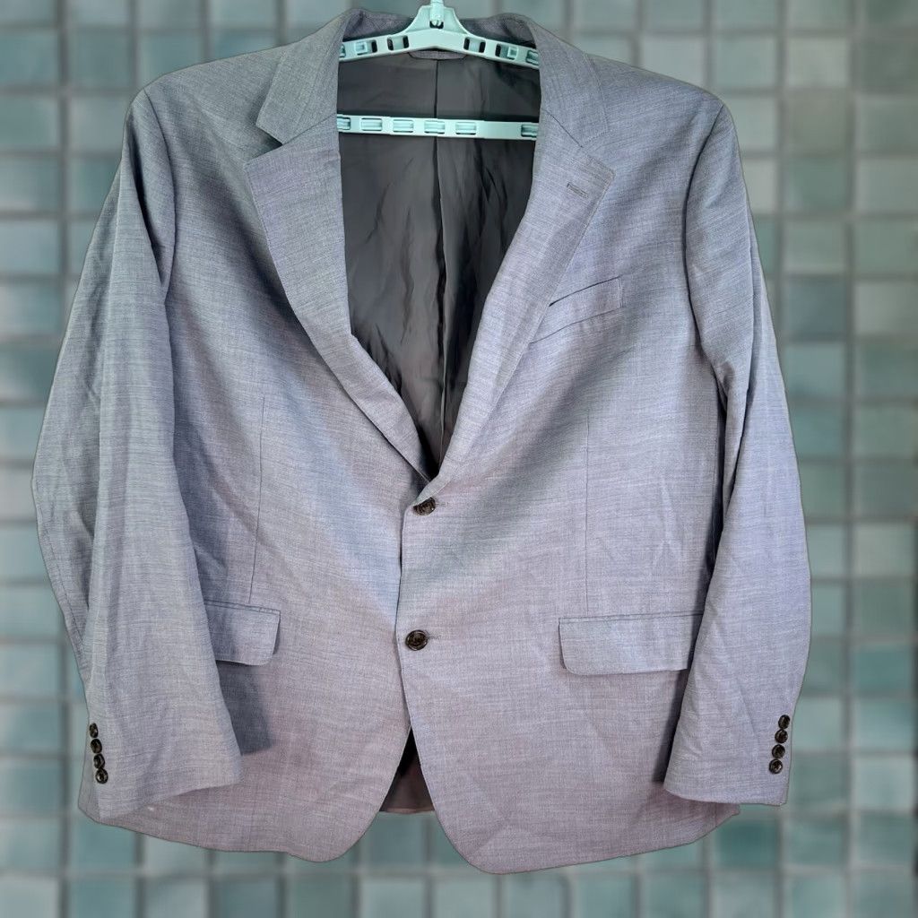 Bonobos VINTAGE Bonobos Men's Blazer Jacket, Wool Blend, Single-Breasted, Notch Lapel, Blue, Size 54 Size 54R - 1 Thumbnail