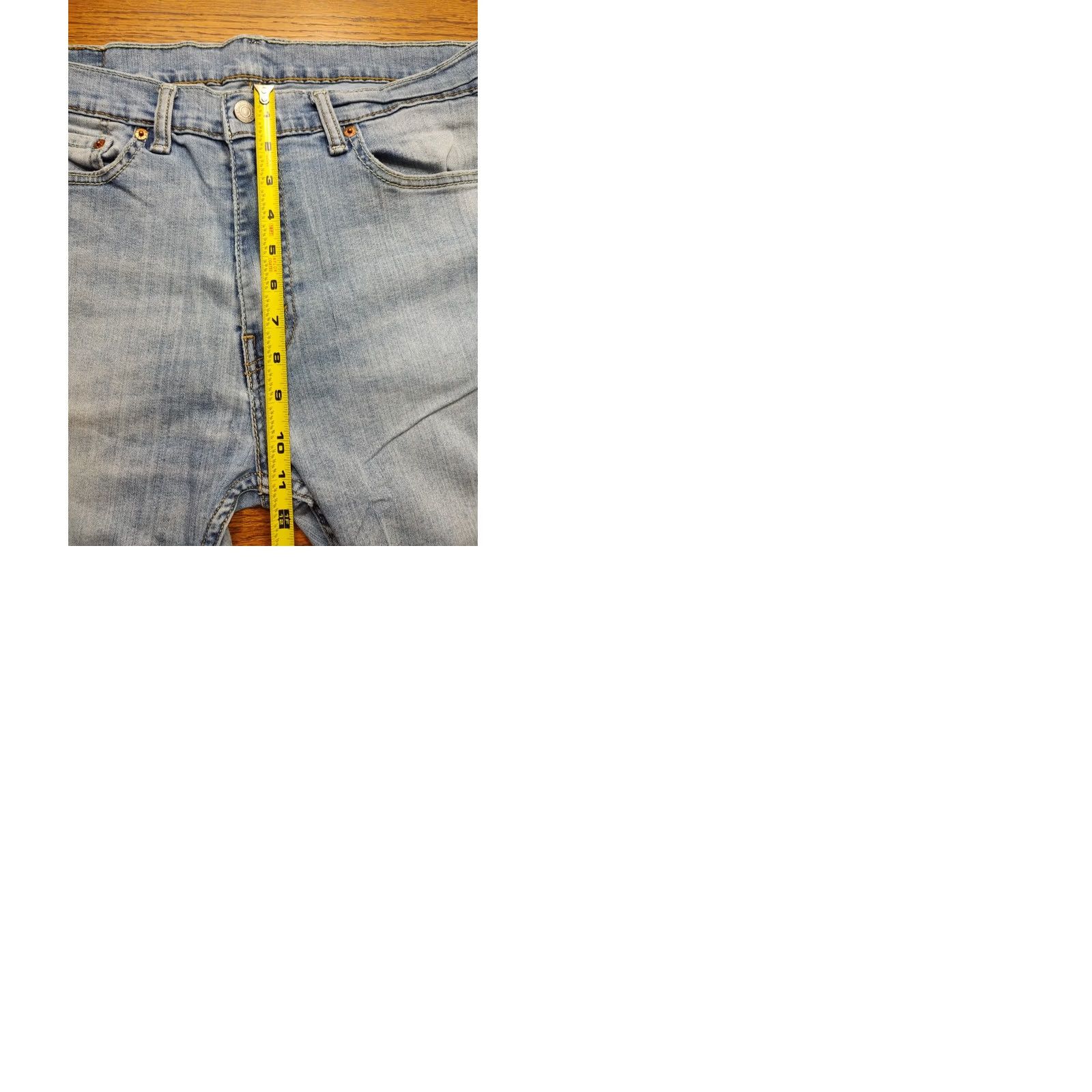 Levi's Levi's 513 Straight Jeans Mens 32x31 Light Wash Distressed Denim Size US 32 / EU 48 - 9 Thumbnail