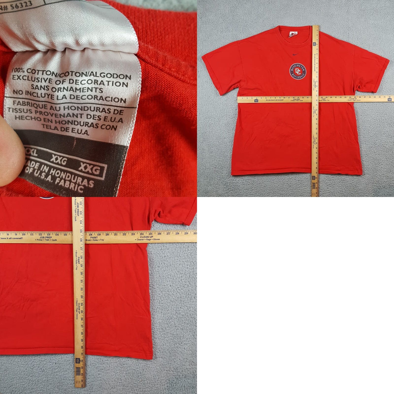 Nike VINTAGE Nike Washington DC Nationals Baseball T-Shirt Men 2XL Red Y2K 90s Retro NCAA Size US XXL / EU 58 / 5 - 8 Thumbnail