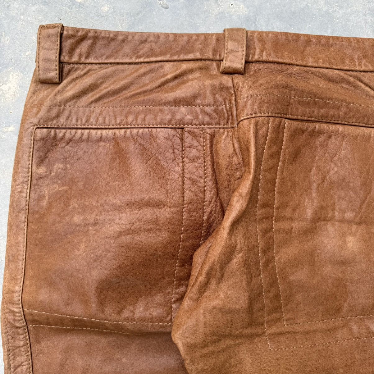 Dirk Bikkembergs Vintage Dirk Bikkembergs Lamb Leather Pants Size US 33 - 4 Thumbnail