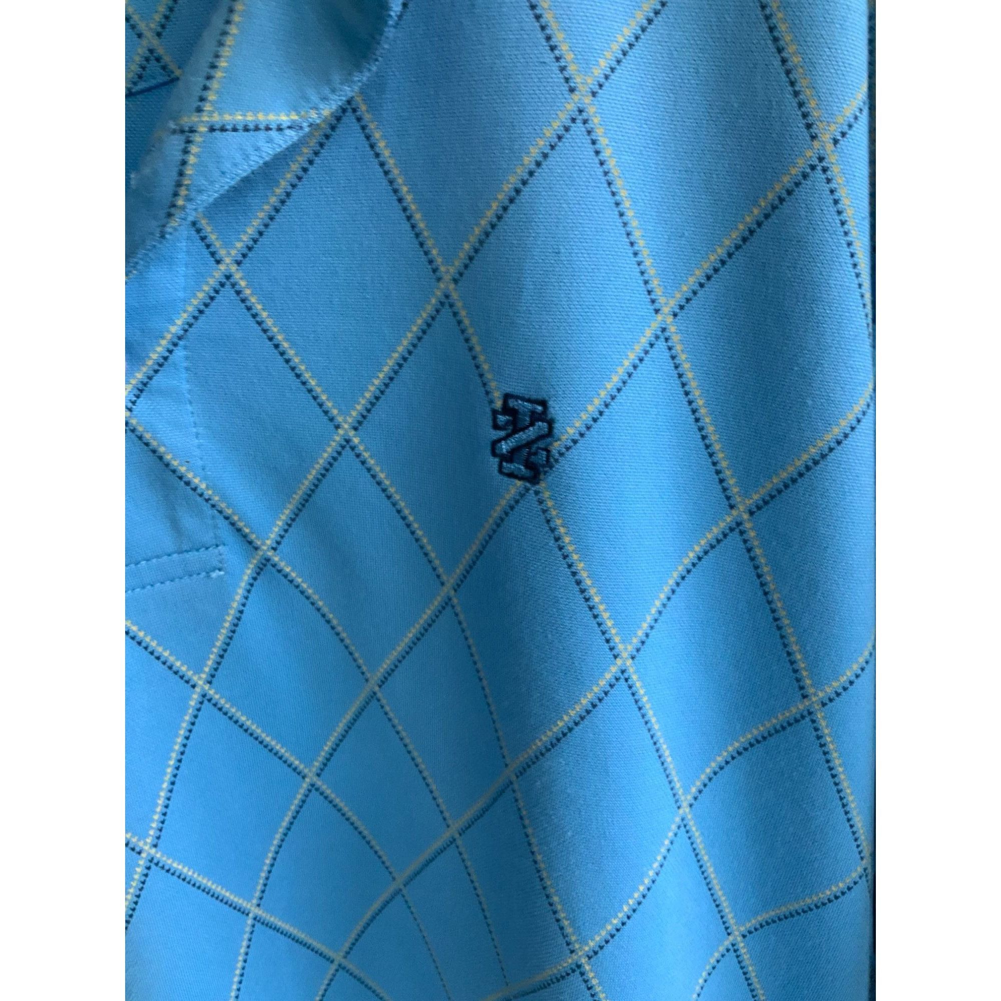 Izod Izod Golf Mens Blue Argyle Print Short Sleeve Relaxed Fit Po Size US XL / EU 56 / 4 - 5 Thumbnail