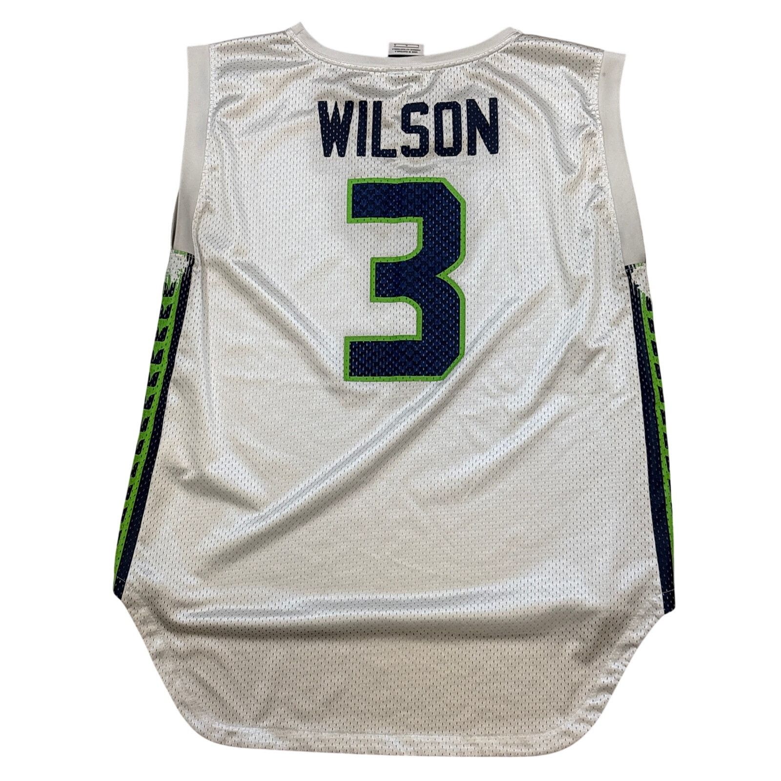 Nike Women's L Nike White Seattle Seahawks Russell Wilson 3 Size L / US 10 / IT 46 - 2 Thumbnail