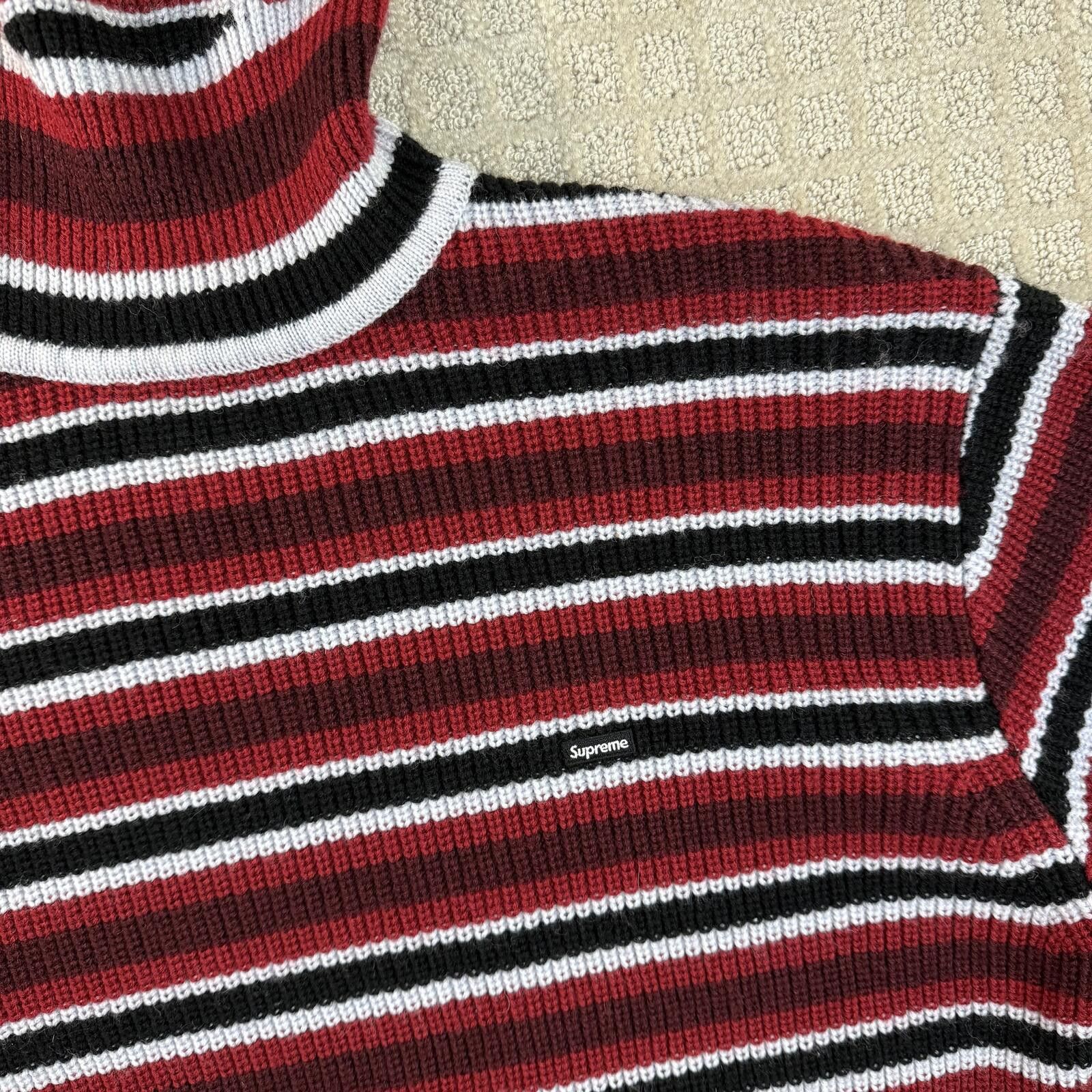 Supreme Supreme Balaclava Stripe Knit Sweater Hoodie Large NWT 2022 Size US L / EU 52-54 / 3 - 2 Thumbnail