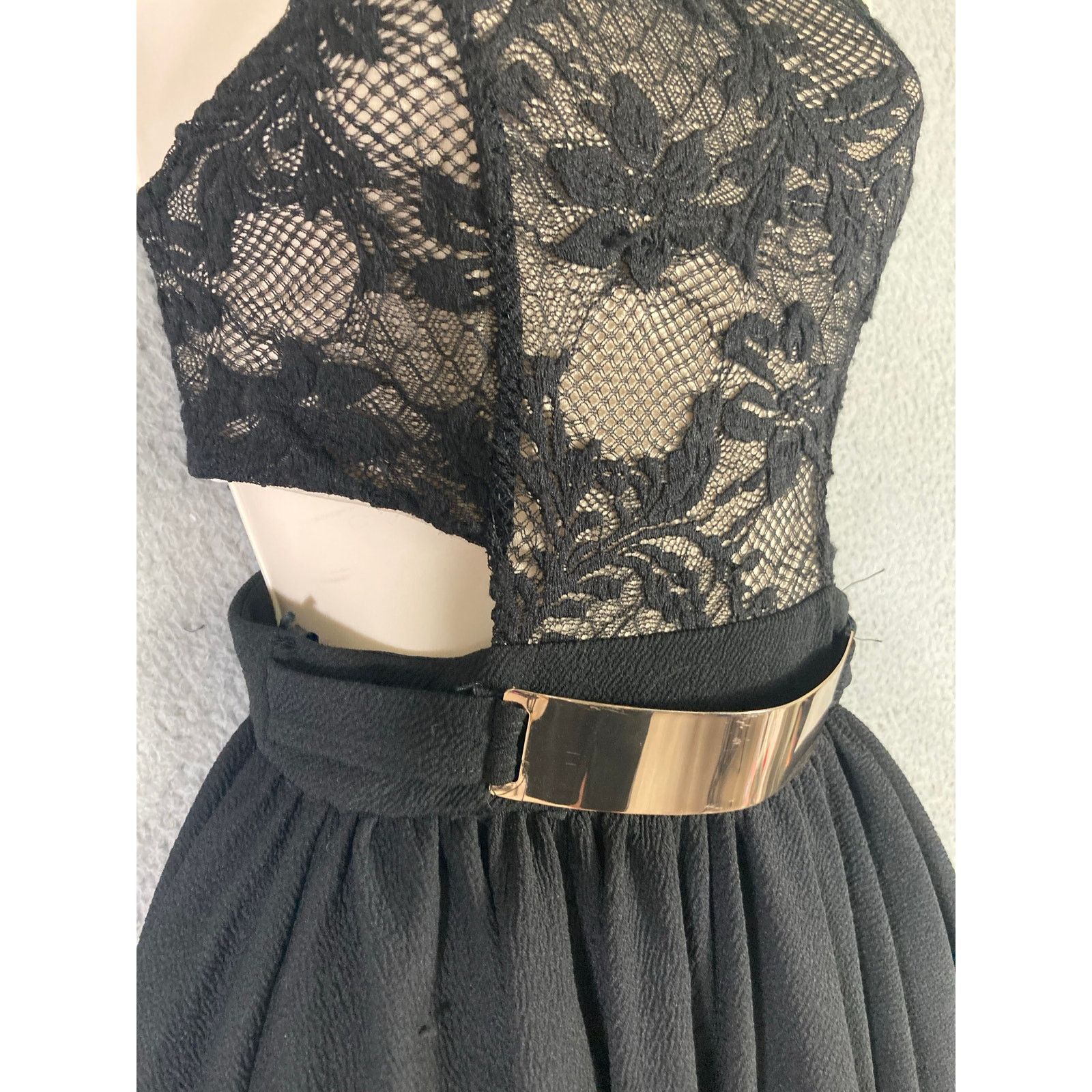 Other Papaya Black Lace Asymmetrical Hem Mini Dress M Size M / US 6-8 / IT 42-44 - 7 Thumbnail