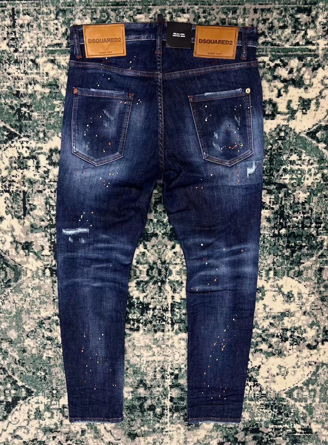 Dsquared2 Dsquared2 2022FW Splatter Patched Relax Long Crotch Jeans Size US 28 / EU 44 - 2 Thumbnail