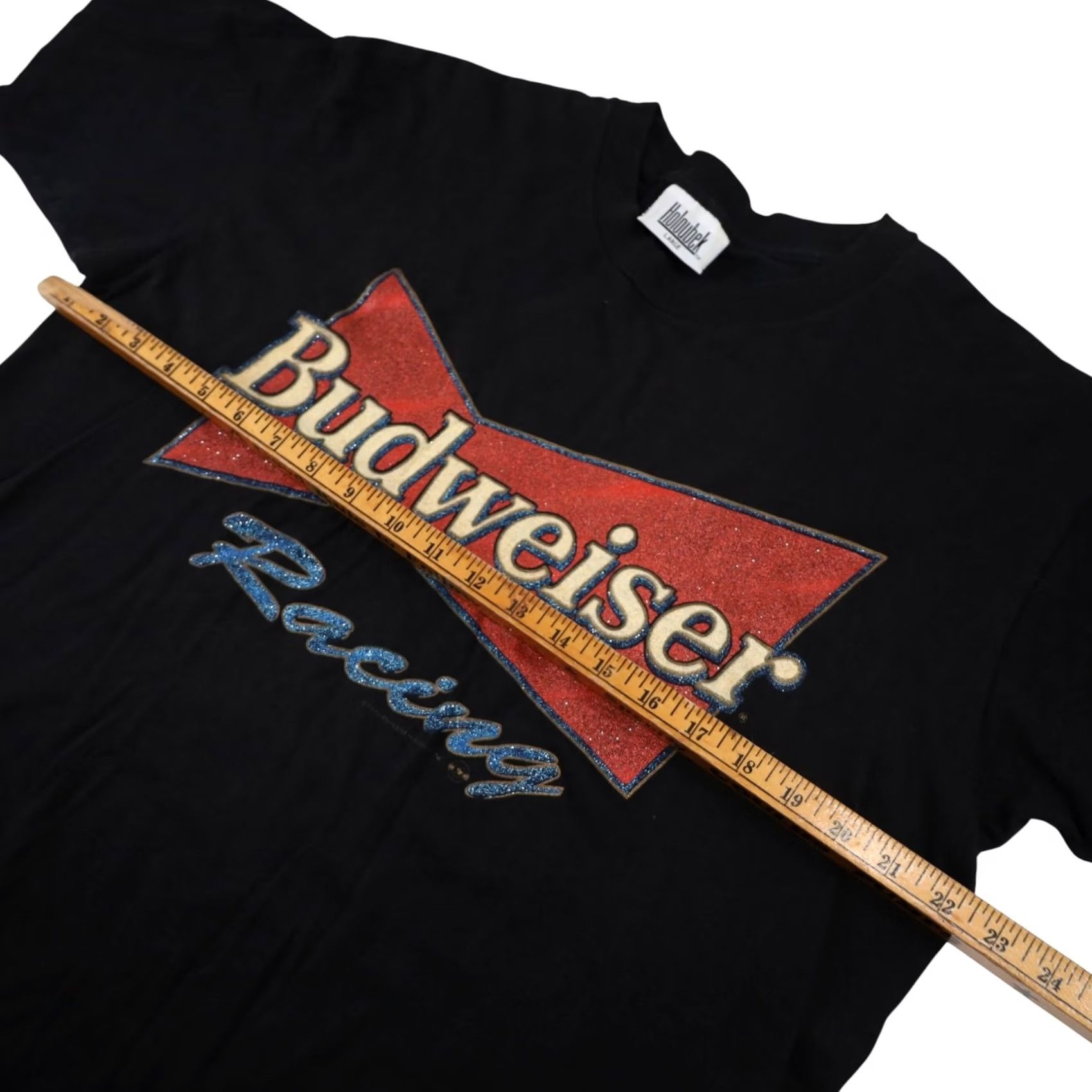 Budweiser VINTAGE Budweiser Racing Mens Large Graphic T Shirt Black Size US L / EU 52-54 / 3 - 7 Thumbnail