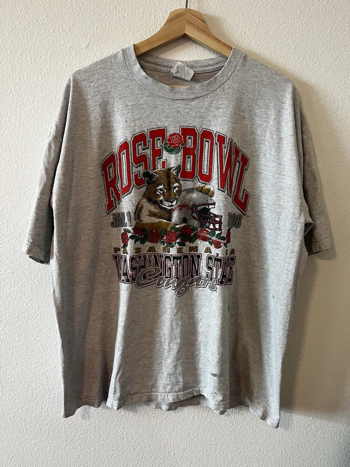 Jerzees 98 University Of Washington State Cougars Rose Bowl Tee L Size ONE SIZE - 1 Thumbnail
