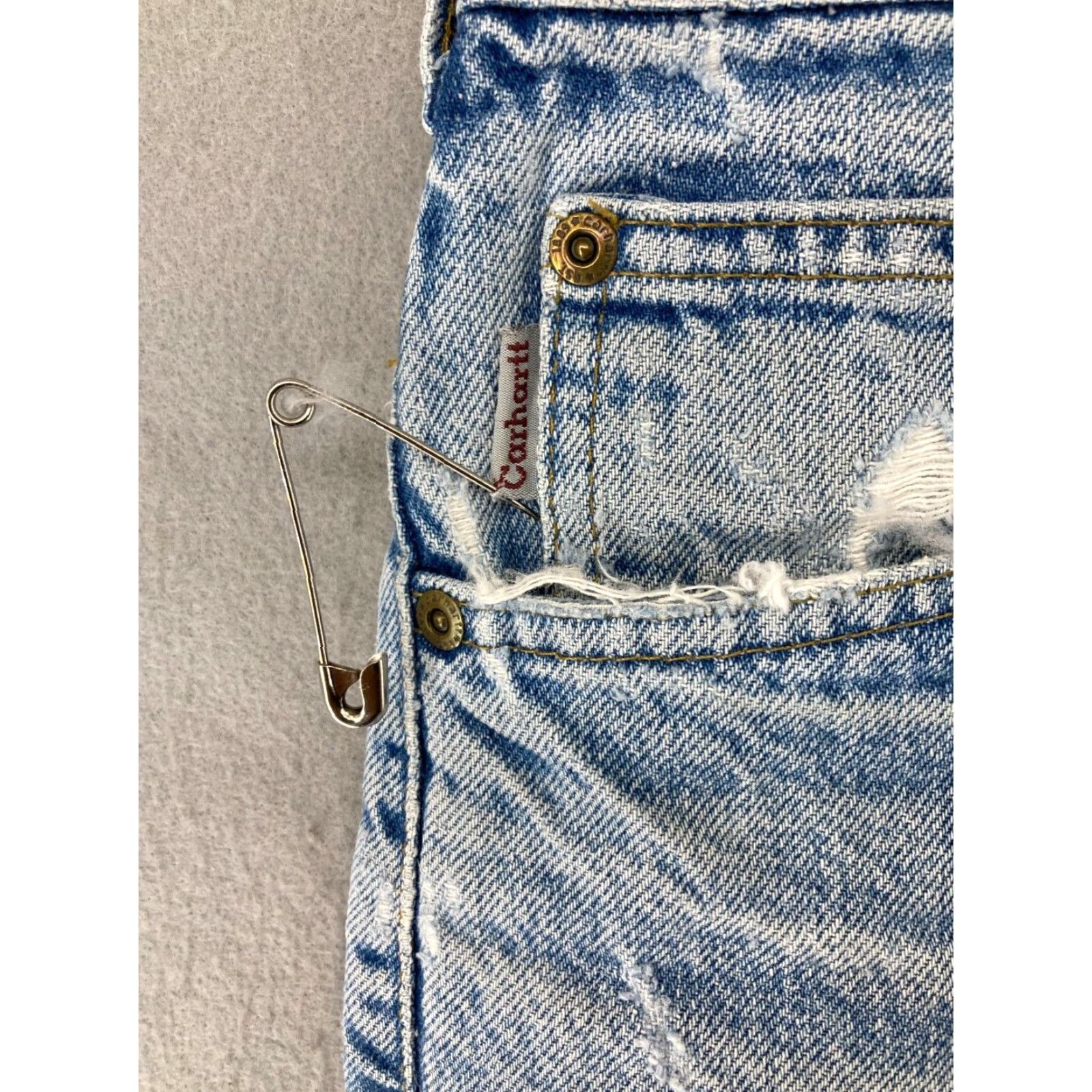 Carhartt Carhartt Womens Jeans 32x34 Cotton High Rise Distressed Size 24" / US 00 / IT 34 - 7 Thumbnail