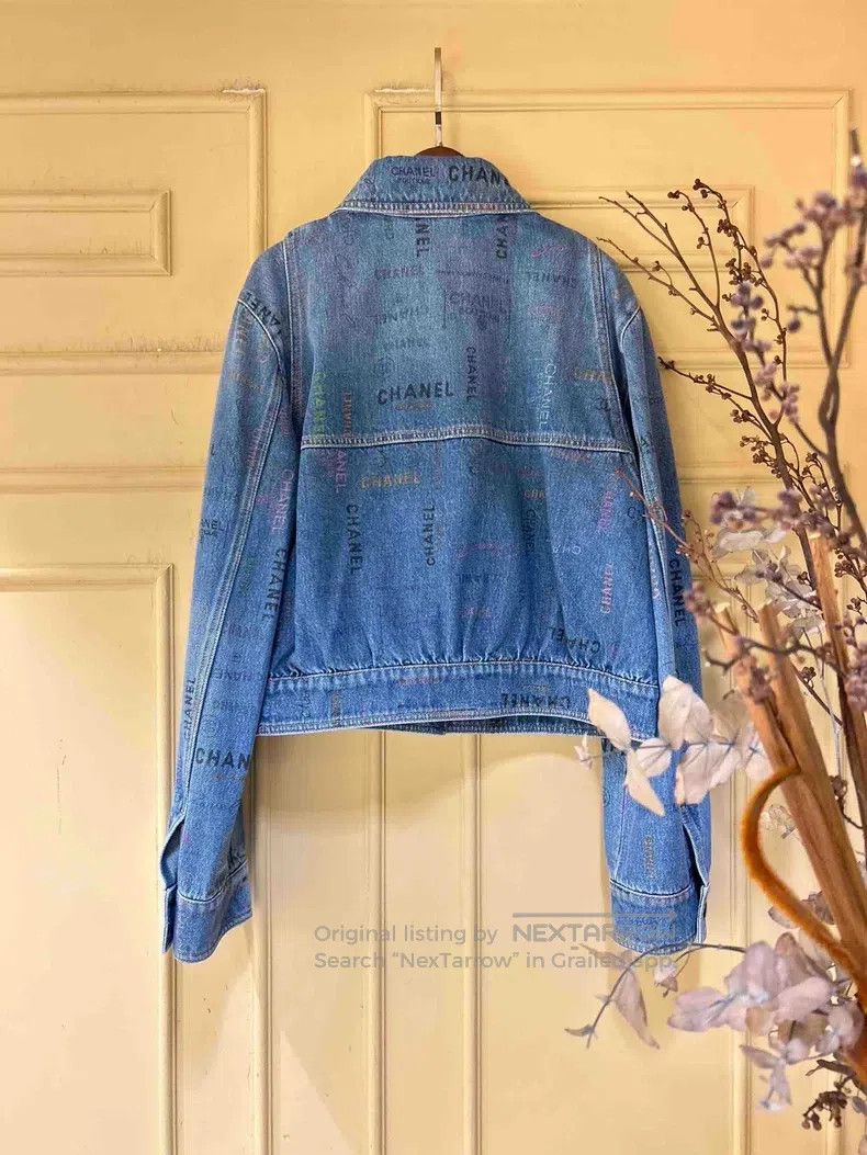 Chanel Chanel Letter graffiti denim jacket Size M / US 6-8 / IT 42-44 - 2 Thumbnail