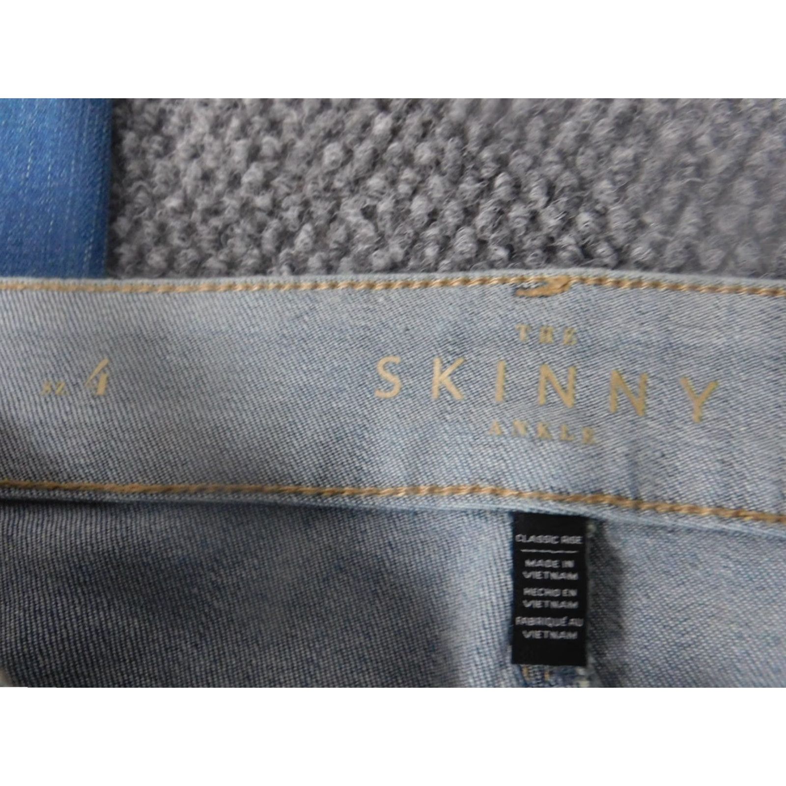 White House Black Market White House Black Market Jeans Womens 4 Blue Skinny Ankle Denim Zipper Pockets Regular Inseam 28in Cotton Blend Spandex Size 27" / US 4 / IT 40 - 4 Thumbnail