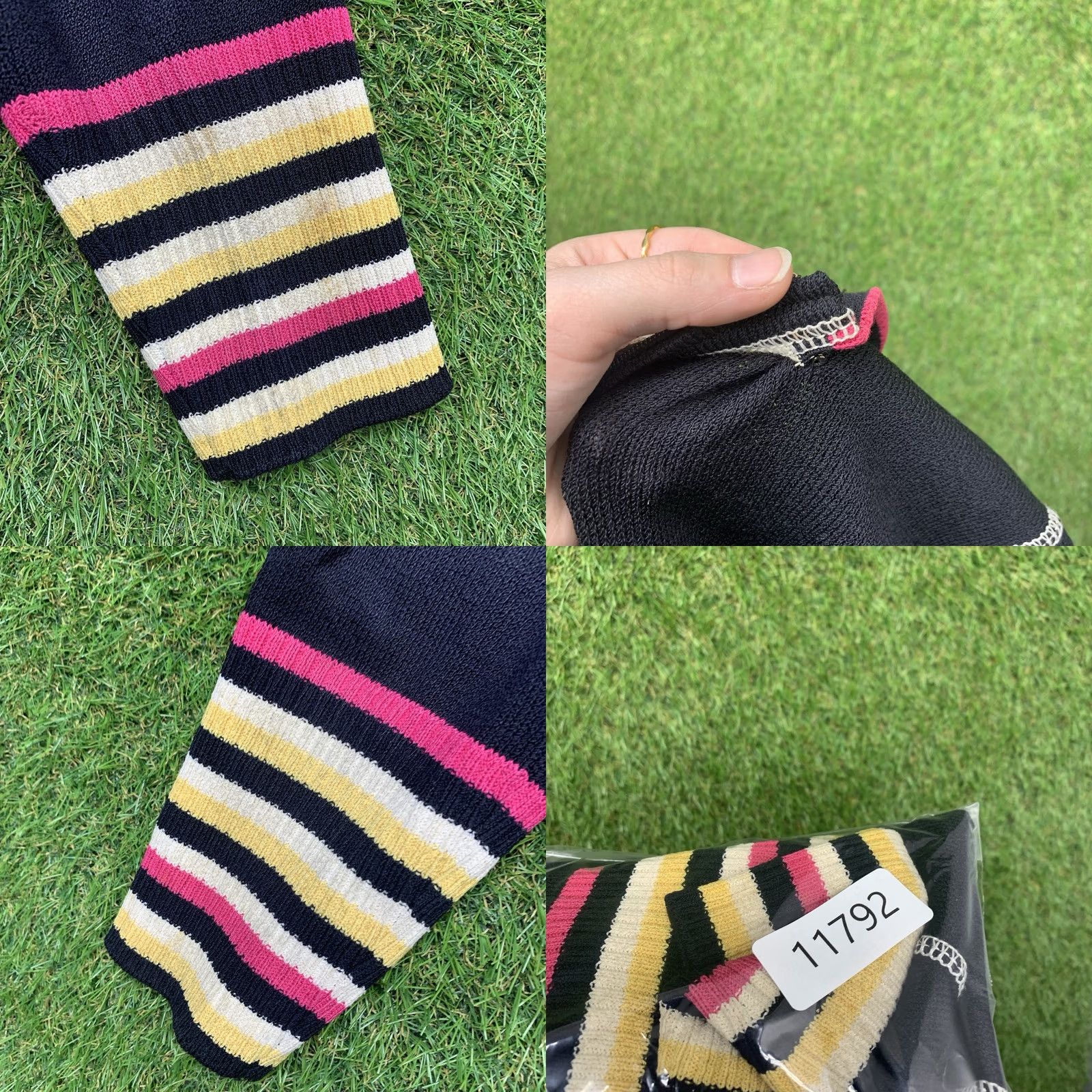 St. John St. John Cardigan Shirt Womens Large Black Striped Zip Full Zip 90s Modern Knit Logo Size L / US 10 / IT 46 - 9 Thumbnail