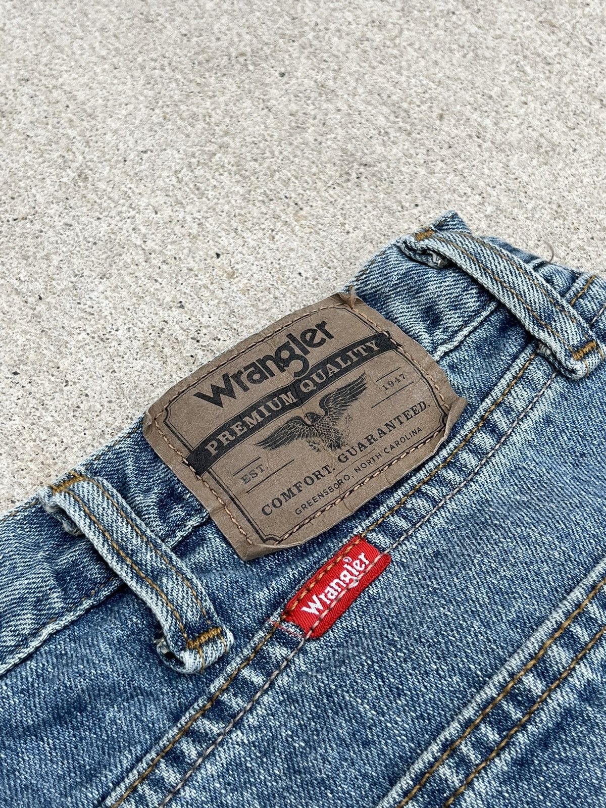 JNCO × Vintage × Wrangler Crazy Vintage Y2K Wrangler Baggy Jeans Size 38X29 Size US 38 / EU 54 - 3 Thumbnail