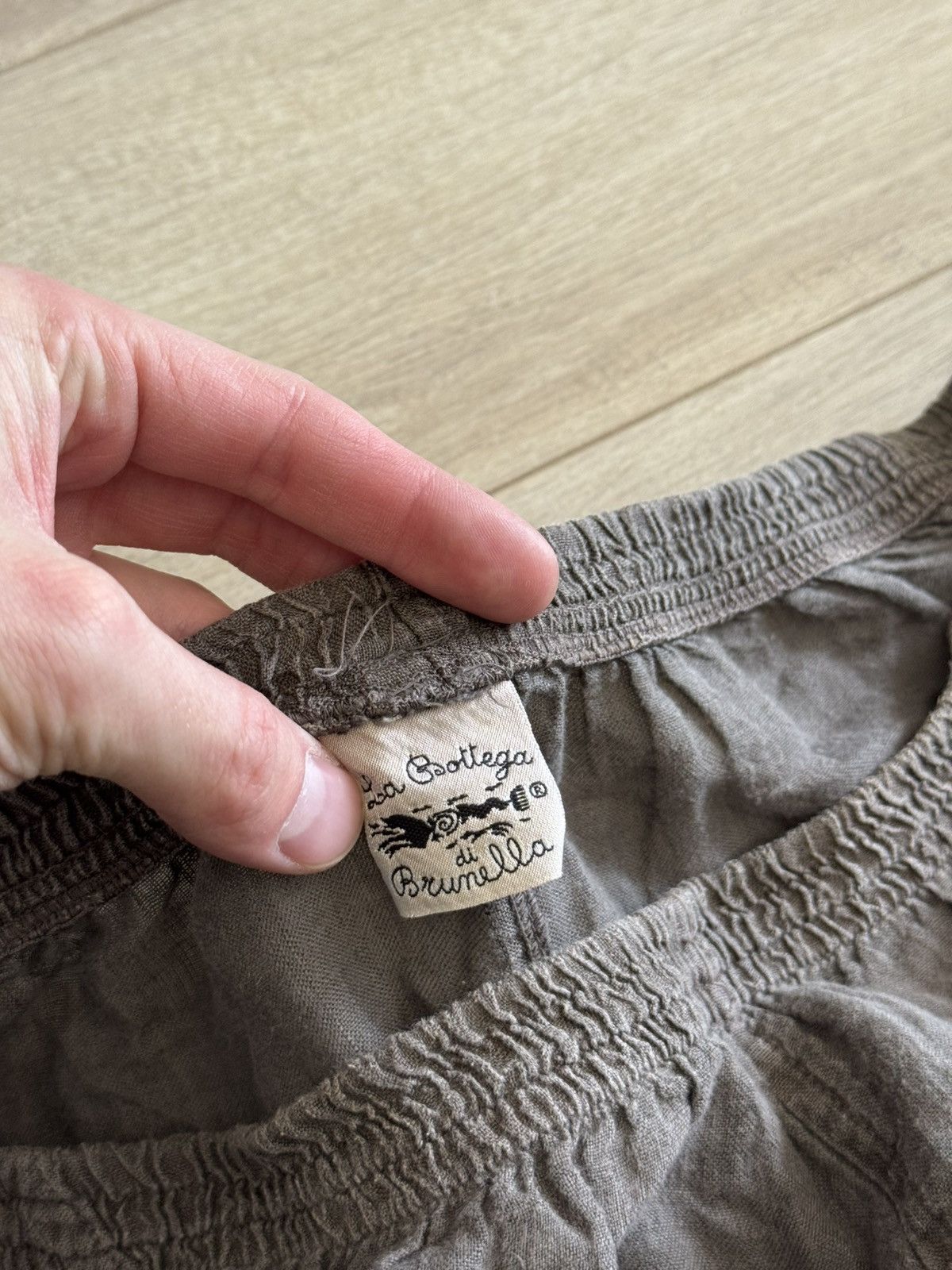 Other La Bottega Di Brunella Italy Beige Linen Cropped Pants With Size 32" / US 10 / IT 46 - 6 Thumbnail