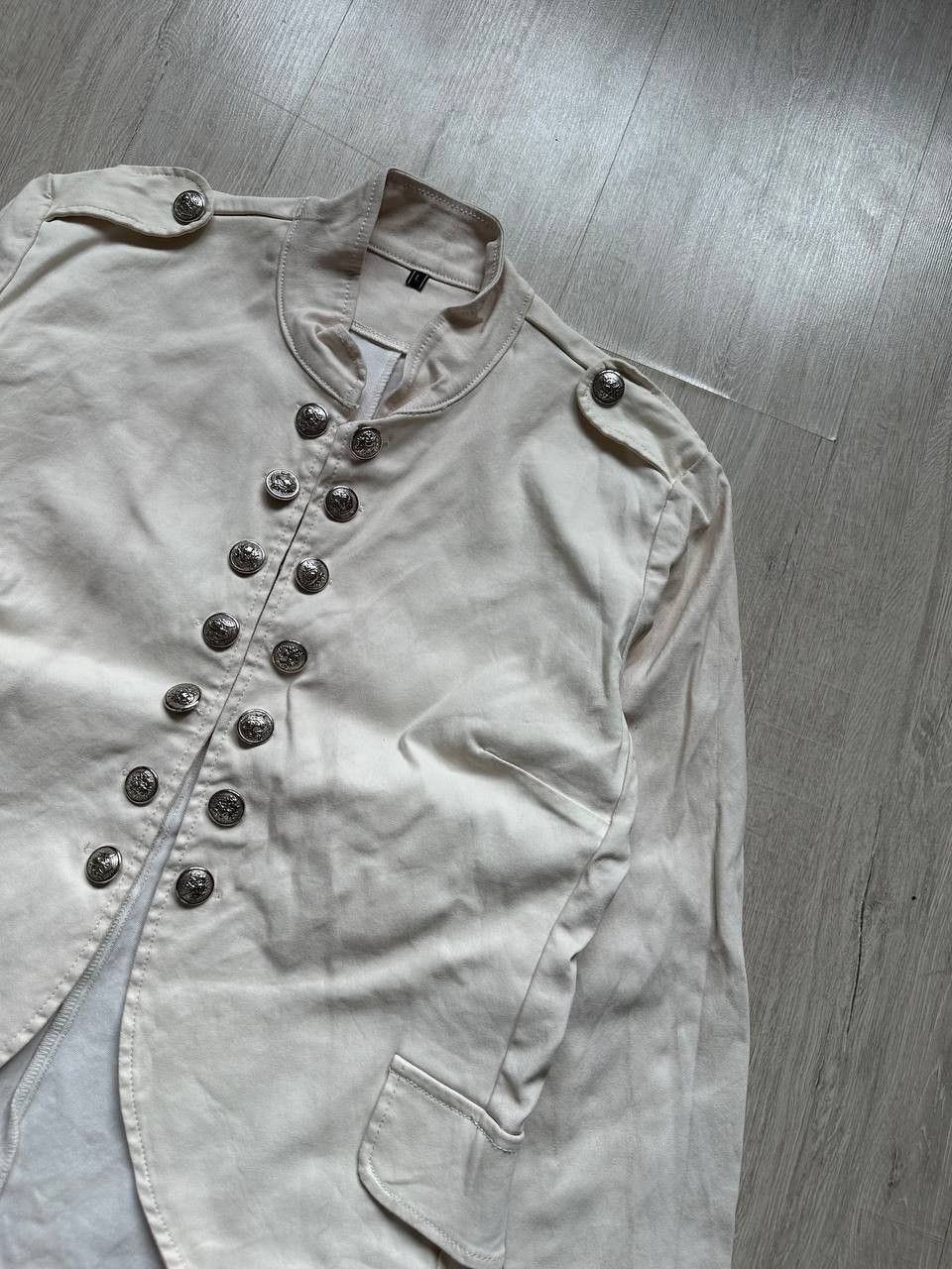 Japanese Brand 00s japanese vkei archive Xfrm napoleon jacket white size L Size L / US 10 / IT 46 - 3 Thumbnail