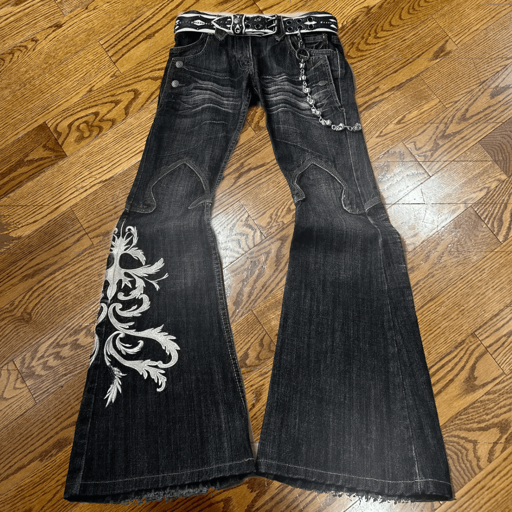 Other Japan flared dragon harajaku jeans Size US 34 / EU 50 - 1 Preview