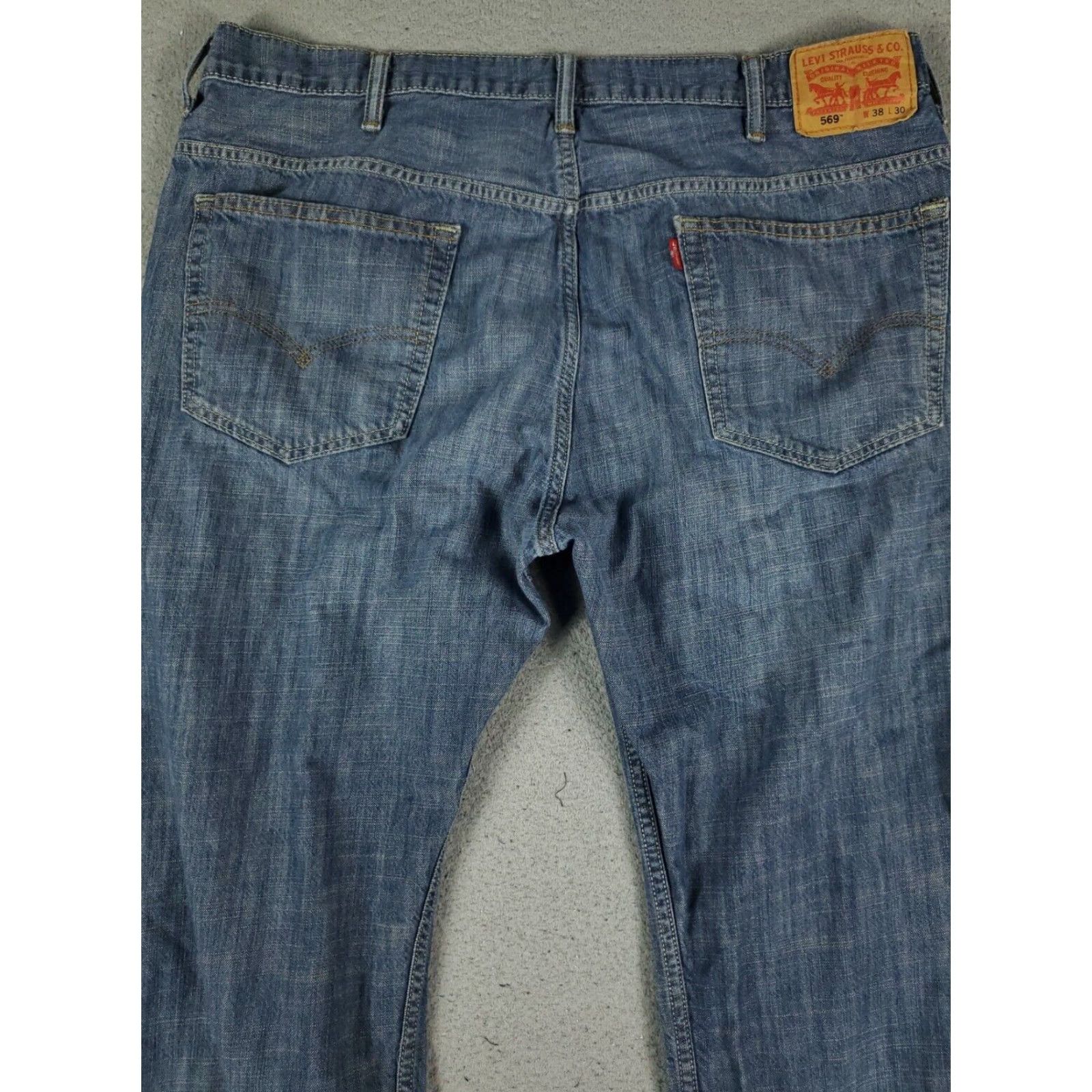 Levi's VINTAGE Levi's 569 Jeans Mens Size 38x28 Blue Straight Fit Denim Pants Size US 38 / EU 54 - 7 Thumbnail