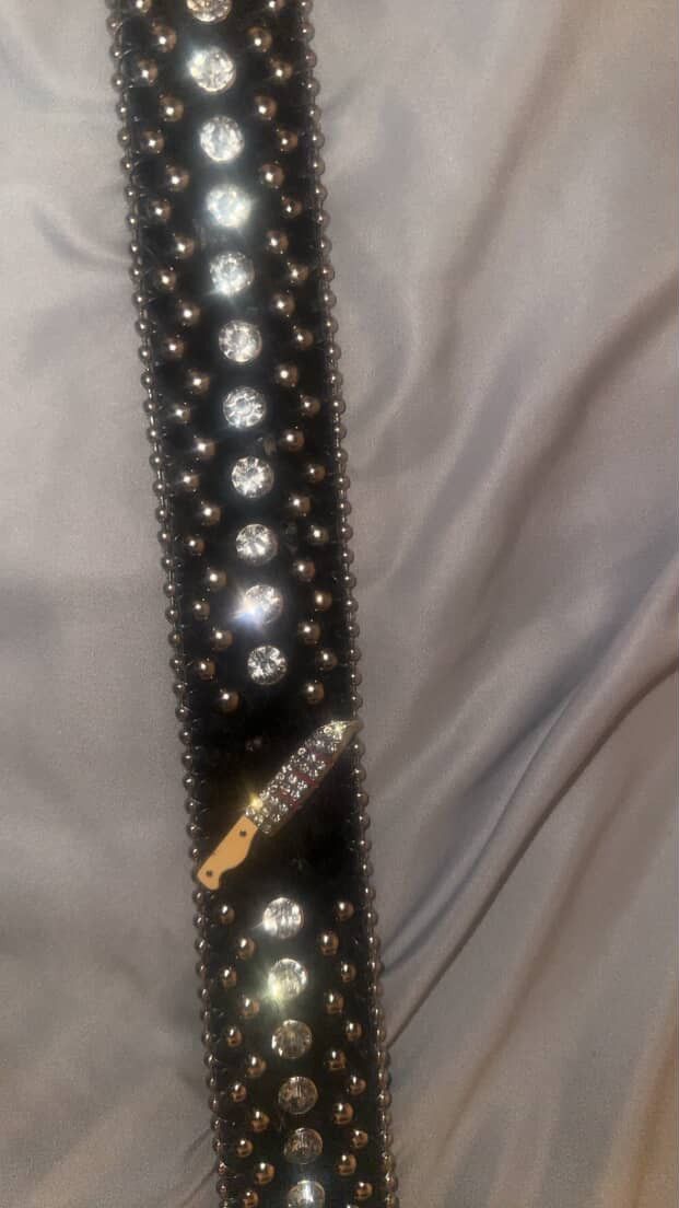 Other Stolen Arts chucky studded rhinstone belt Size 36 - 6 Thumbnail