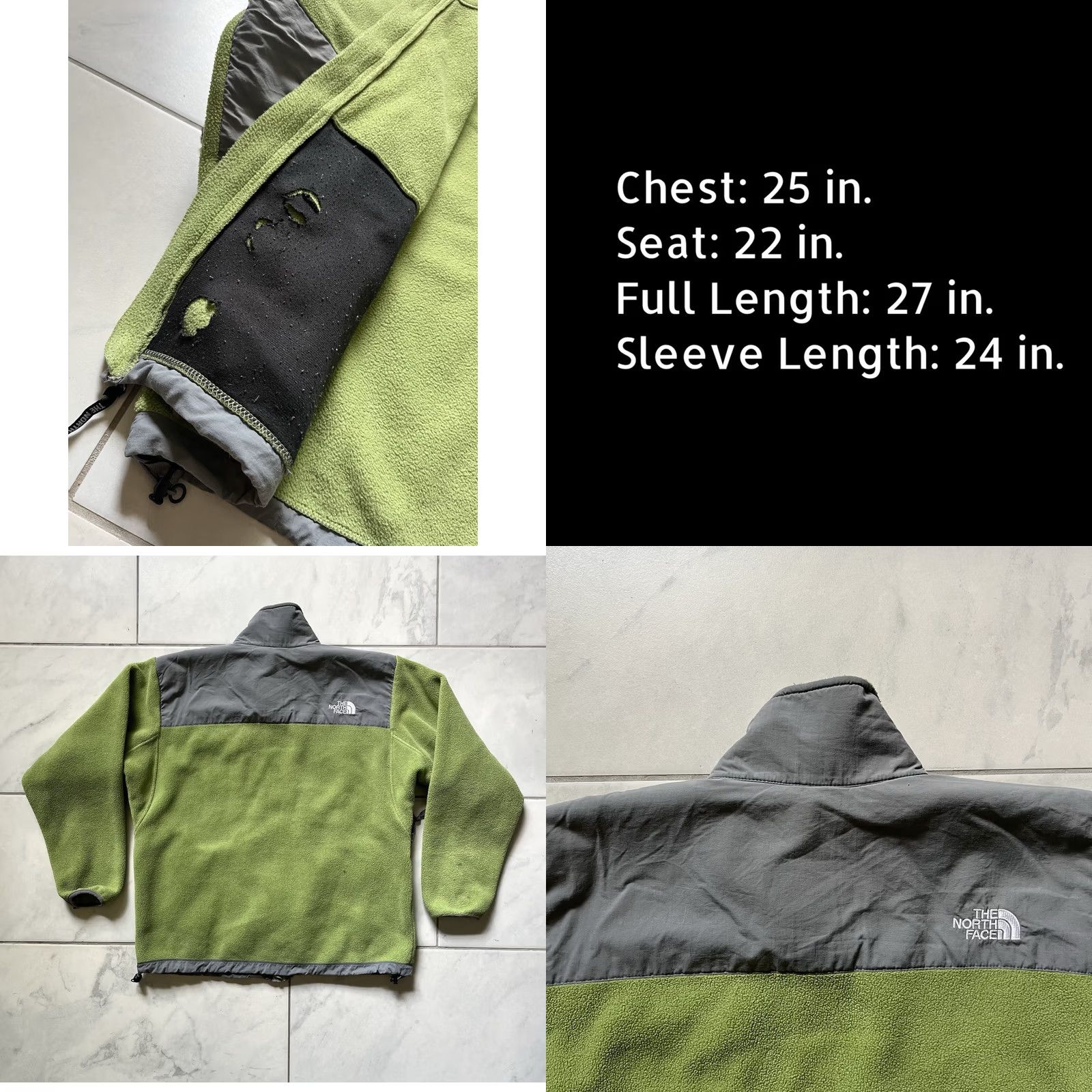 The North Face North Face Polartec Jacket Large Green Womens Fleece Full Zip Embroidered Logo Knit Pullover Size L / US 10 / IT 46 - 9 Thumbnail