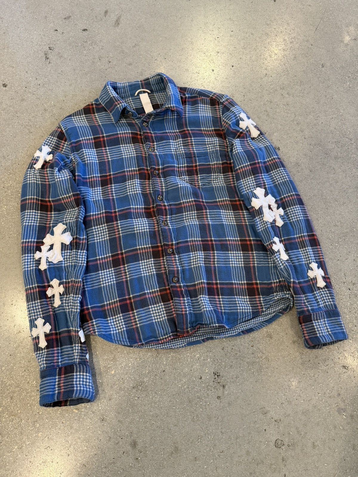 Chrome Hearts Chrome Hearts 1/1 patched flannel Size US S / EU 44-46 / 1 - 1 Thumbnail