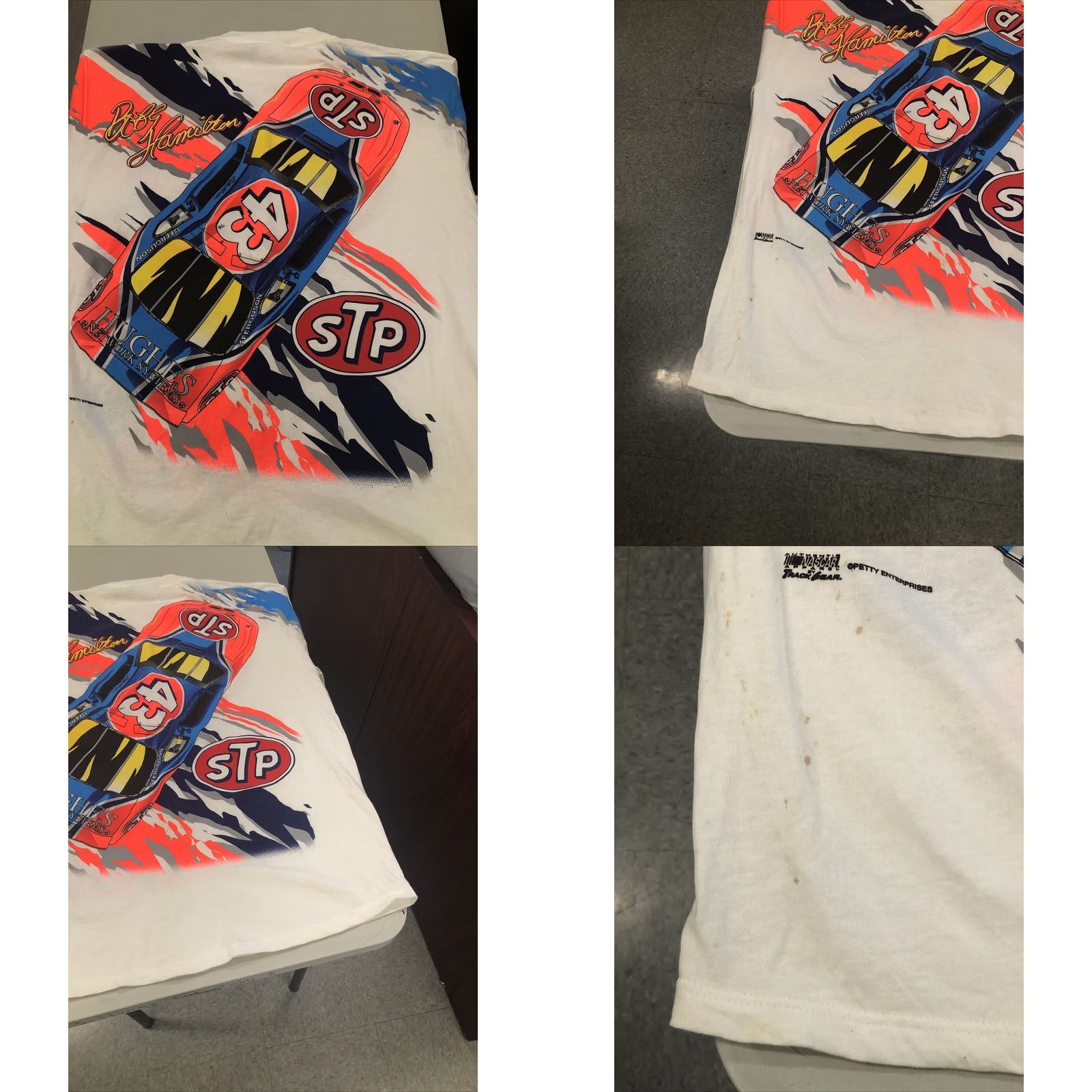 Hamilton VINTAGE Richard Petty Bobby Hamilton STP #43 T-Shirt RARE! 2XL Vintage AOP 90s See Desc Size US XXL / EU 58 / 5 - 8 Thumbnail