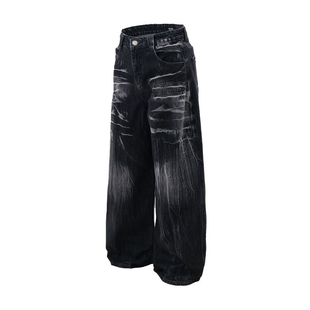 Japanese Brand × Jean Men's oversize hip-hop trendy washed tie-dye jeans Size US 34 / EU 50 - 2 Thumbnail