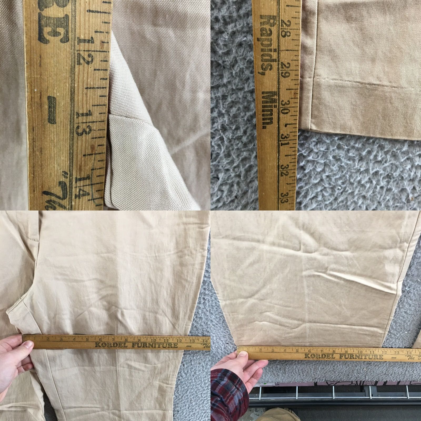Worthington Worthington Pants Womens 14 Beige Khaki High Rise Straight Zip Fly Casual NEW Size 36" / US 14 / IT 50 - 8 Thumbnail