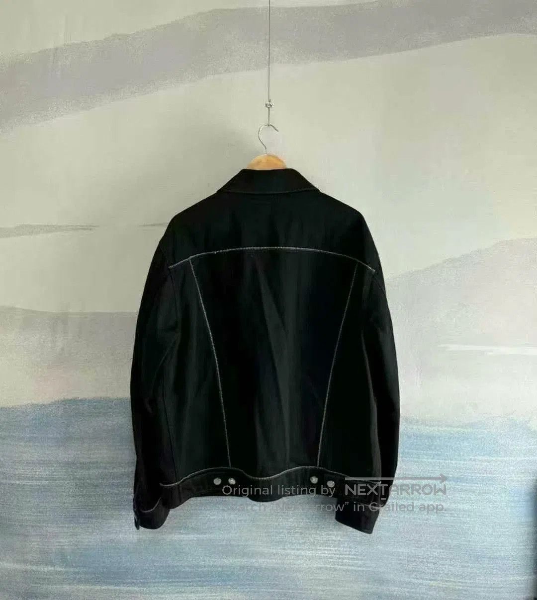 Fendi Fendi Black Denim Jacket with Leather Patch. Size US L / EU 52-54 / 3 - 3 Thumbnail