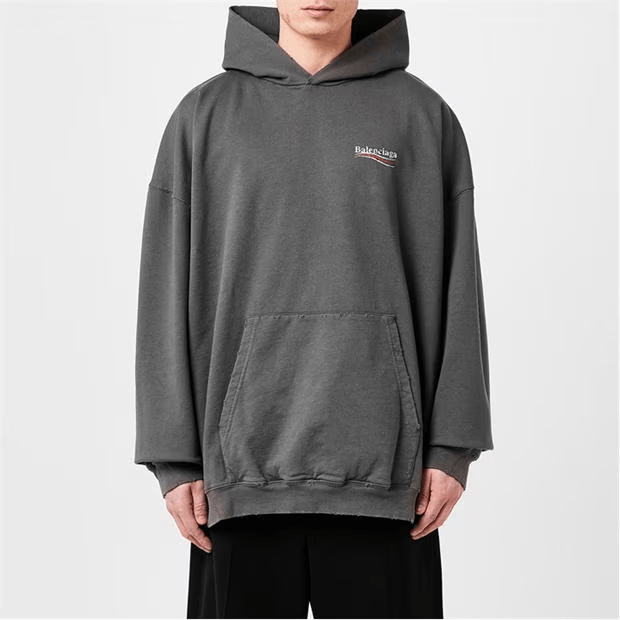 Balenciaga Logo Political Hoodie Size US L / EU 52-54 / 3 - 5 Thumbnail
