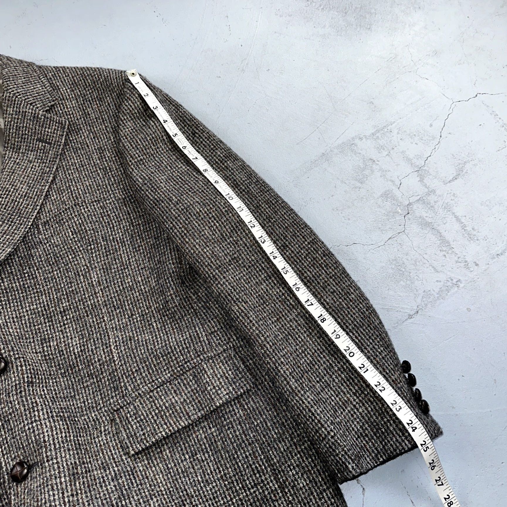 Jim Thompson VINTAGE Norm Thompson Jacket Blazer 42 Brown Tweed 80s Harris Herringbone Wool Secretary/Geek Mens Size 42R - 6 Thumbnail