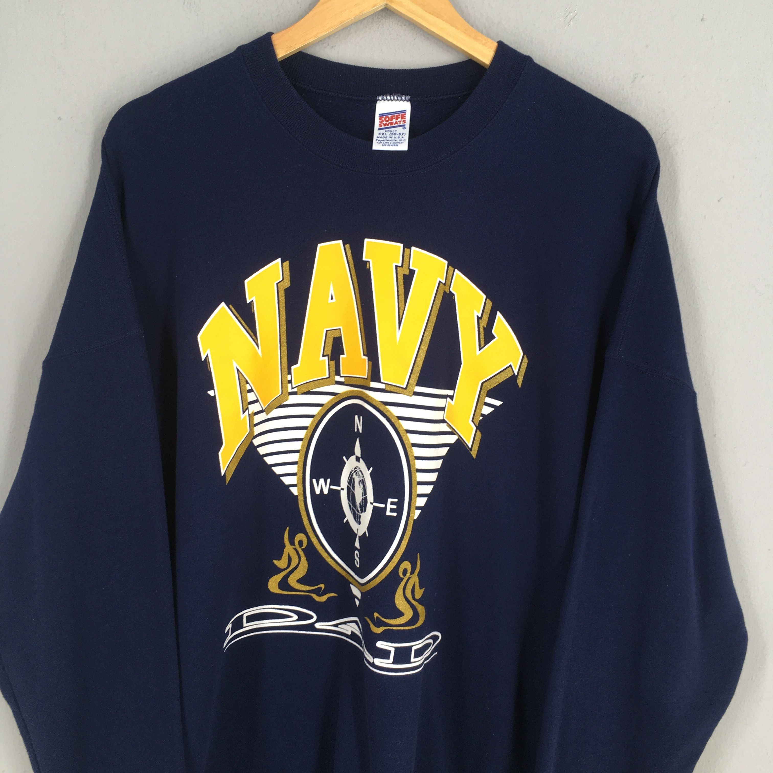 Soffe Vintage United States Navy Dad Sweatshirt 2XLarge Size US XXL / EU 58 / 5 - 2 Thumbnail