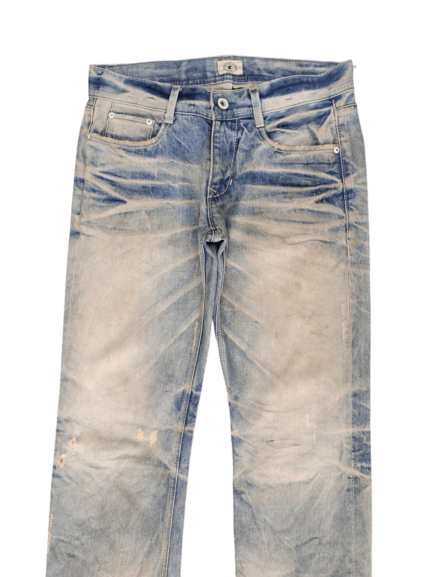 GOSTAR DE FUGA Japanese Brand A.V.H Custome Clawmark Distress Faded Jeans Size US 32 / EU 48 - 2 Thumbnail