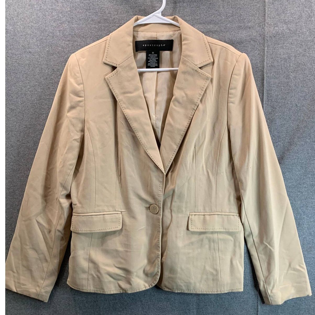 Other Apostrophe Suits Womens Size 12 Cream Formal Top Blazer Size L / US 10 / IT 46 - 1 Thumbnail