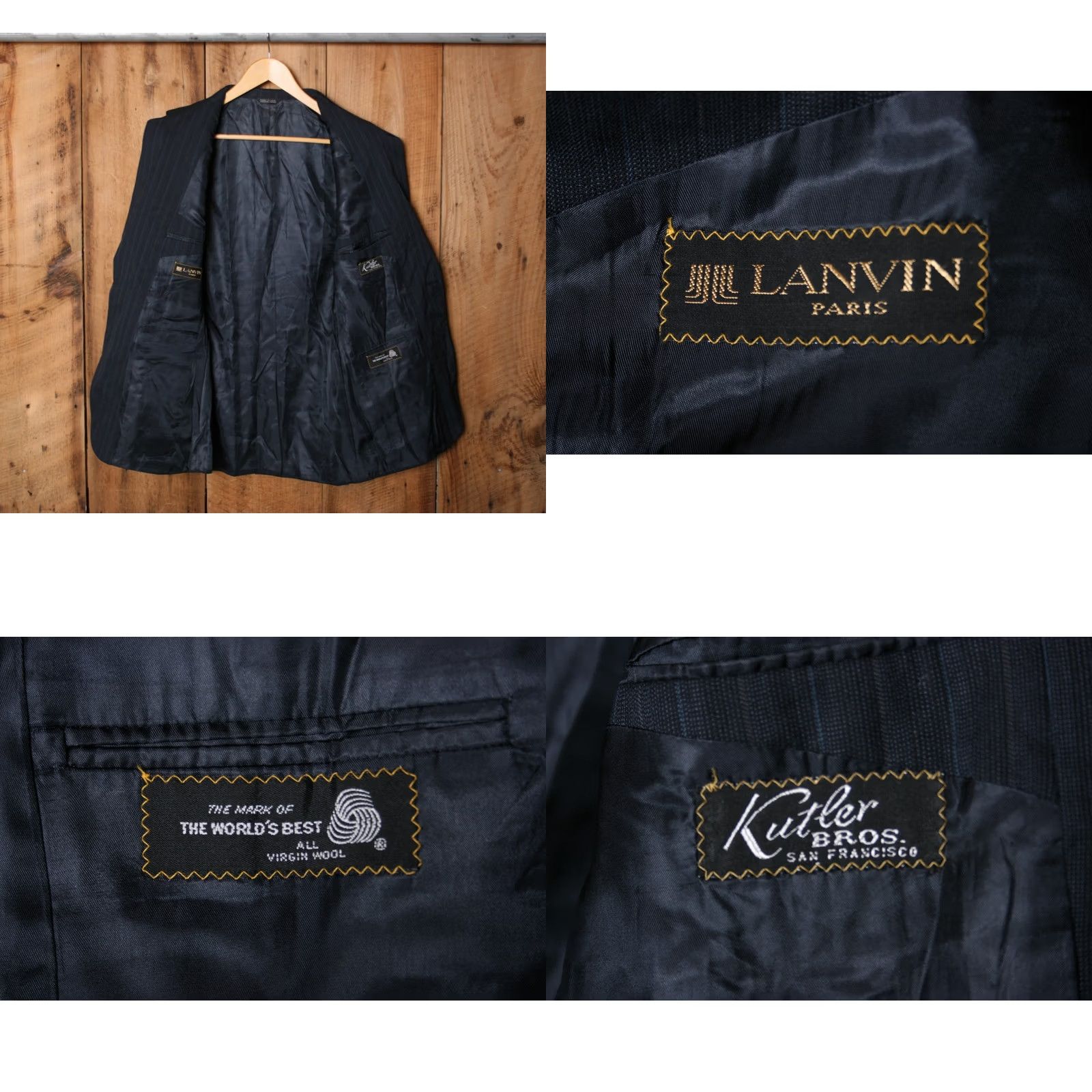 Lanvin LANVIN Blue Striped 100% Wool Sport Coat ≈ Sz. 40R Men's Shirt Jacket Coat Two Button Single-Breasted Wool Sport Coat 40 Regular Blue Mens Size US XXS / EU 40 - 8 Thumbnail
