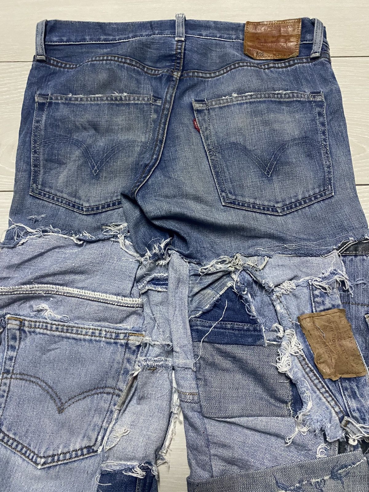 Levi's Crazy Levis 502 Sashiko Bro Patches Custom Jeans Size US 32 / EU 48 - 4 Thumbnail